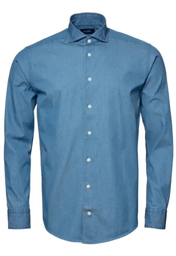 Lätt Denimskjorta Slim Fit