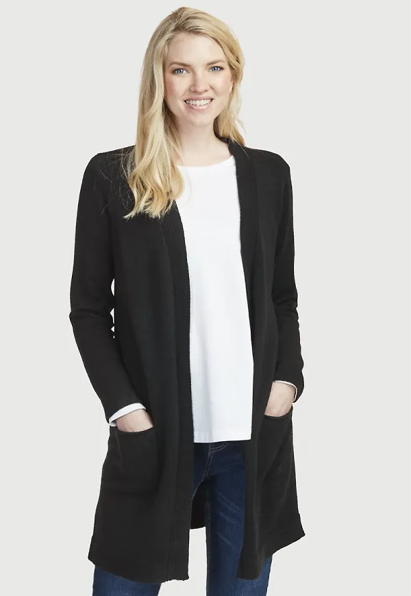 Lång cardigan med fickor