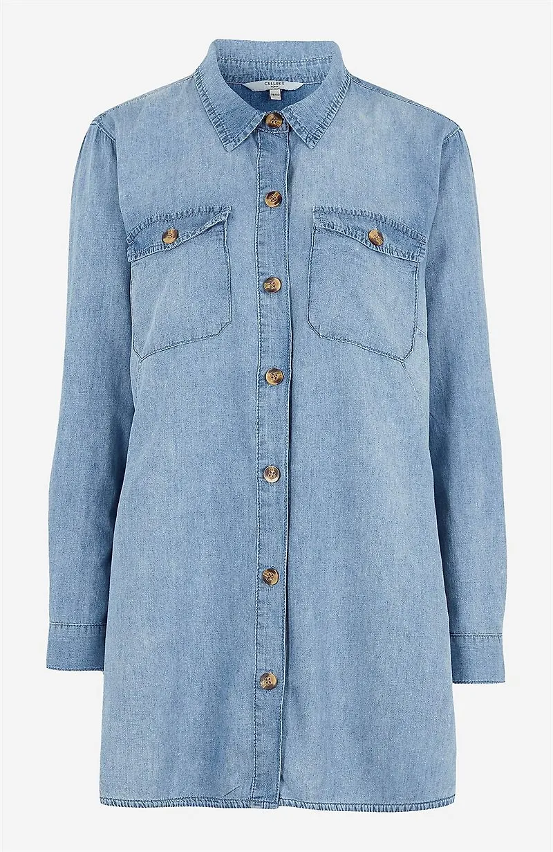 Lång jeansskjorta