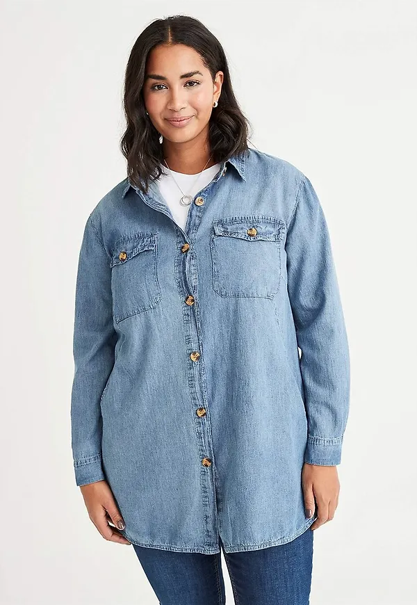 Lång jeansskjorta