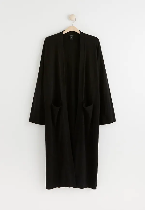 Lång stickad cardigan