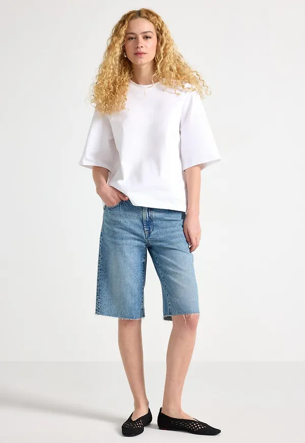 Långa jeansshorts