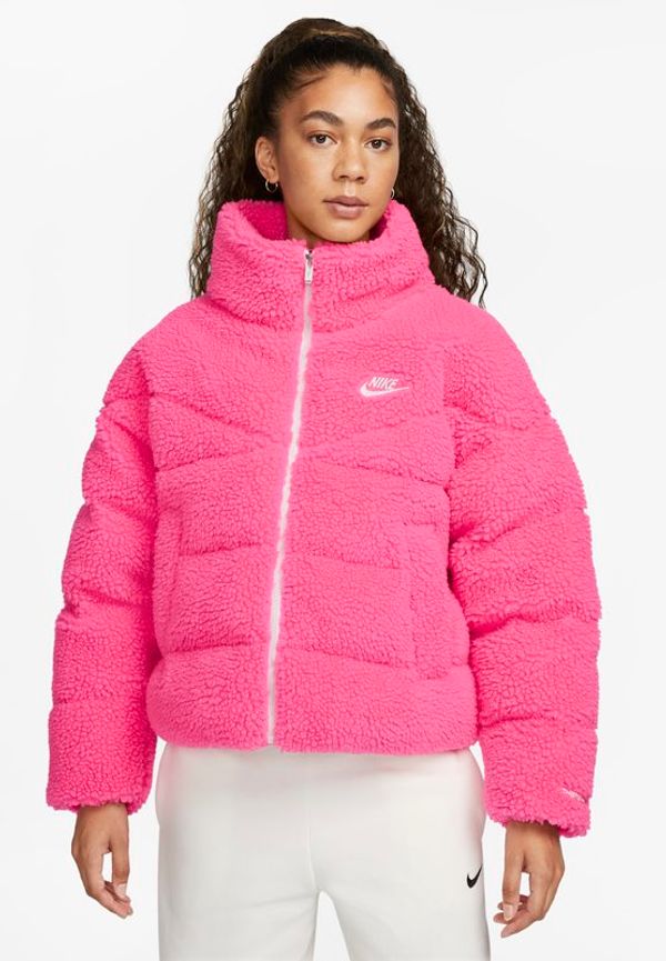 Långhårig fleecejacka med syntetfoder Nike Sportswear Therma-FIT City Series för kvinnor - Rosa