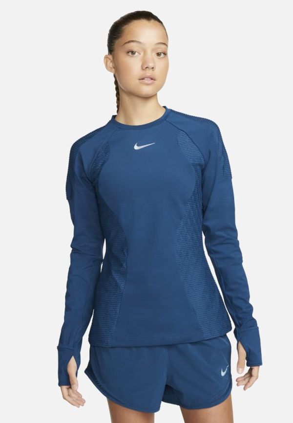 Långärmad löpartröja Nike Dri-FIT ADV Run Division för kvinnor - Blå