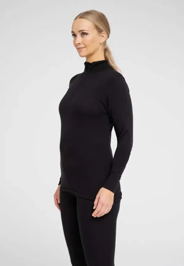 Långärmad T-shirt Med Dragkedja - Ull