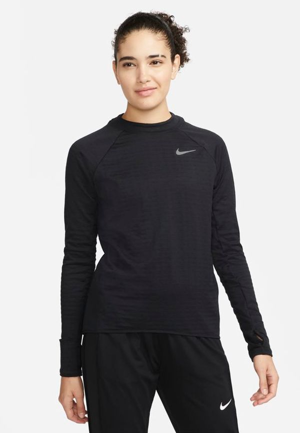 Löpartröja med rund hals Nike Therma-FIT Element för kvinnor - Svart