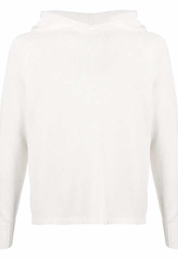 Ma'ry'ya finstickad hoodie - Vit