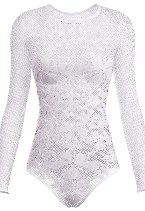 Maccapani body med monogram - Vit