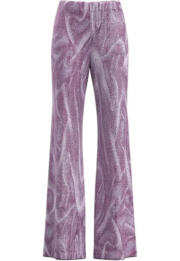 Maccapani byxor i lurex-jacquard - Lila