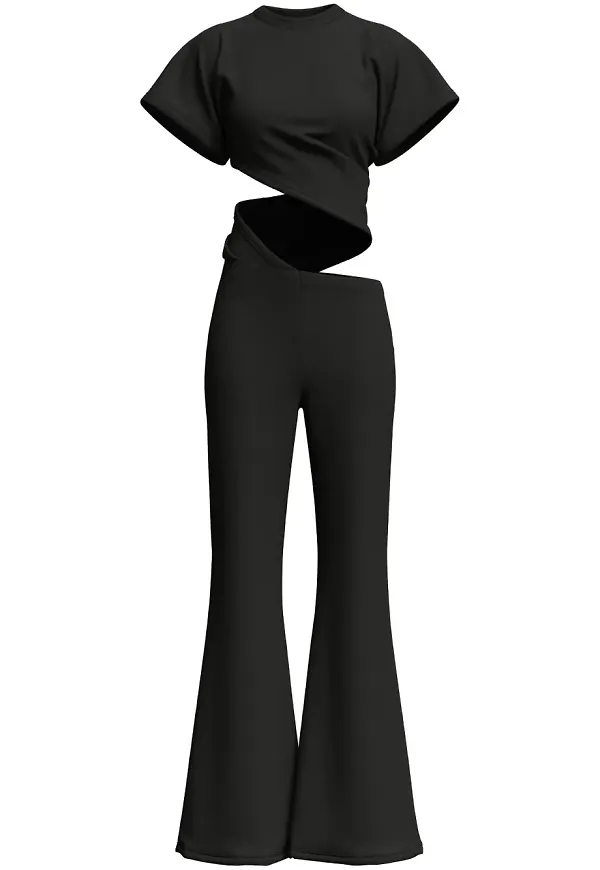 Maccapani Sere jumpsuit med utskuren detalj - Svart