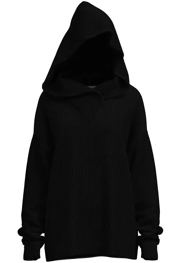 Maccapani stickad hoodie - Svart