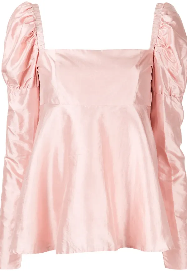 Macgraw Romantic topp med puffärm - Rosa