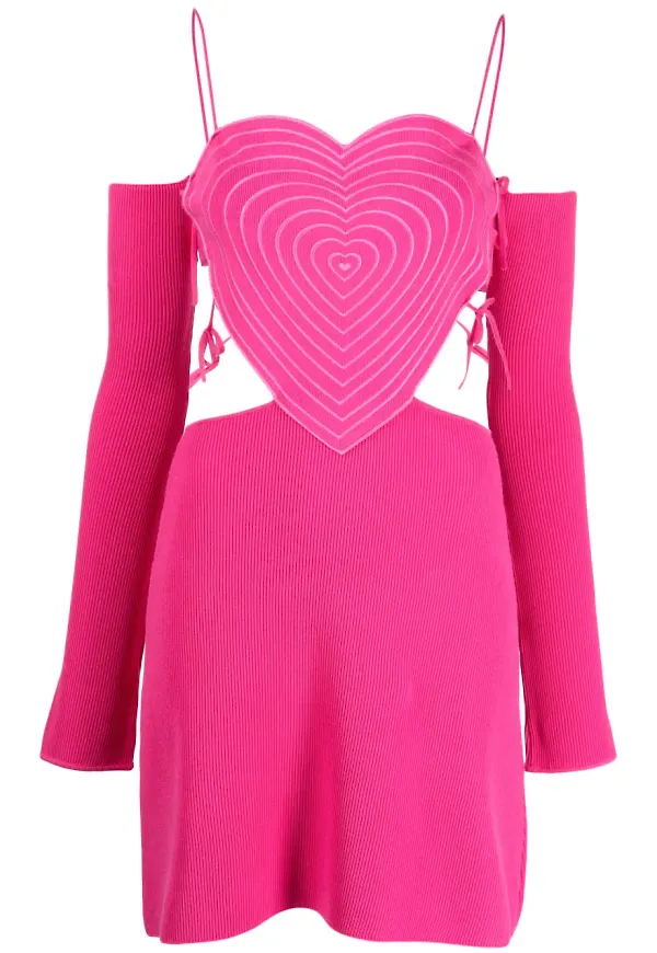 MACH & MACH hjärtformad miniklänning - Rosa