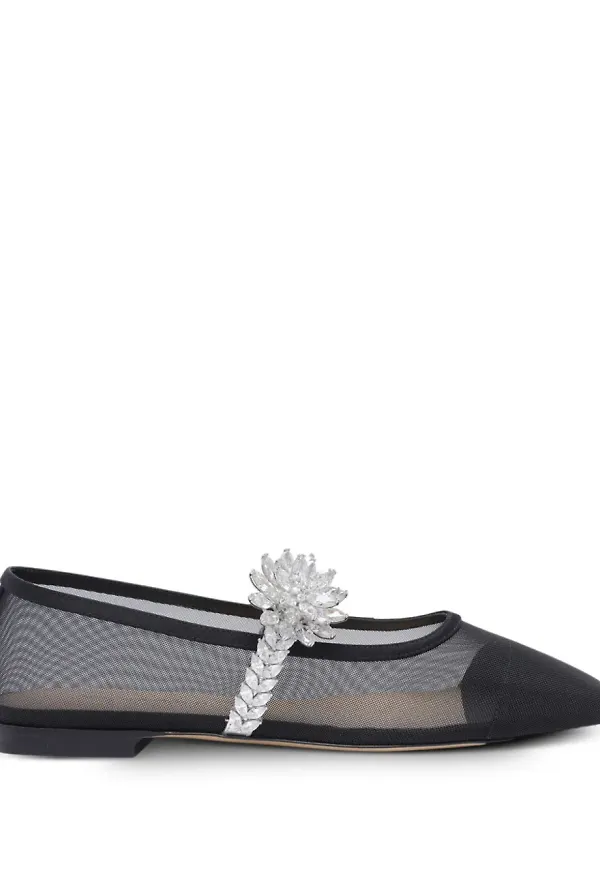 MACH & MACH Lotus Flower ballerinaskor - Svart