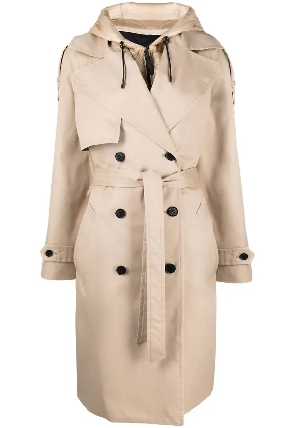 Mackage Trisha trenchcoat med huva - Neutral