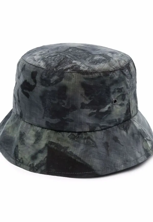 Mackintosh batikmönstrad fiskehatt i nylon - Grå