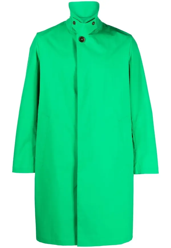 Mackintosh enkelknäppt midikappa - Grön