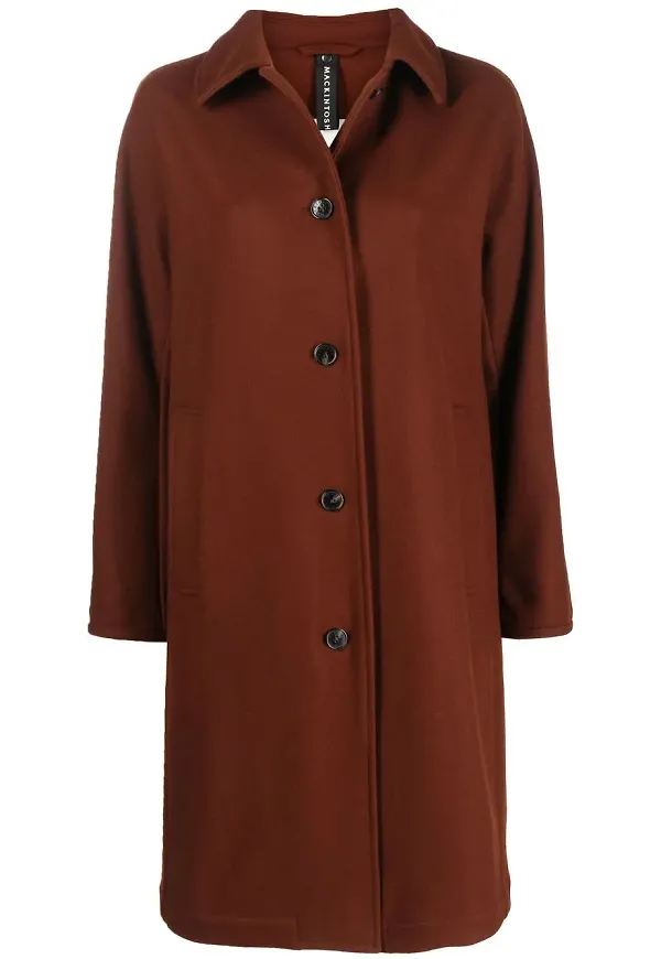 Mackintosh FAIRLIE enkelknäppt kappa - Brun