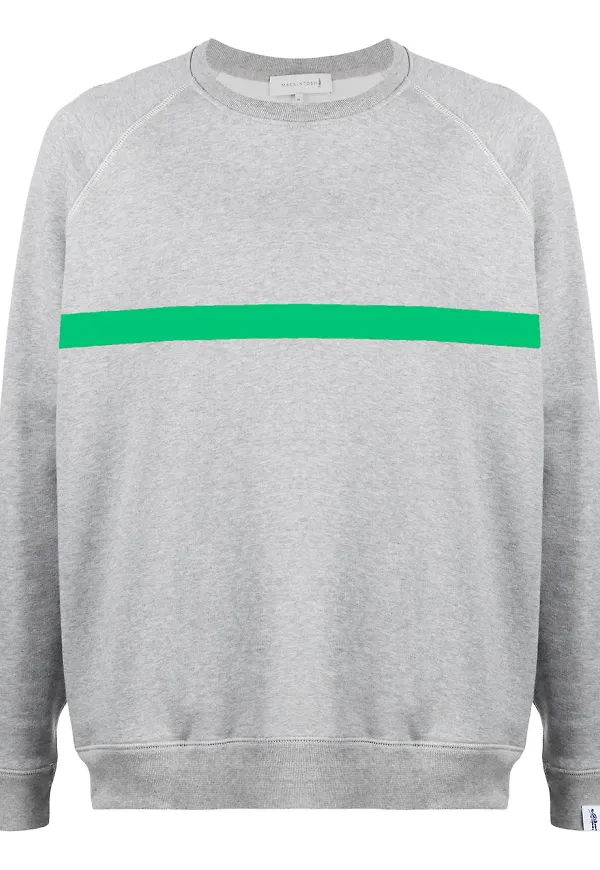 Mackintosh randig sweatshirt - Grå