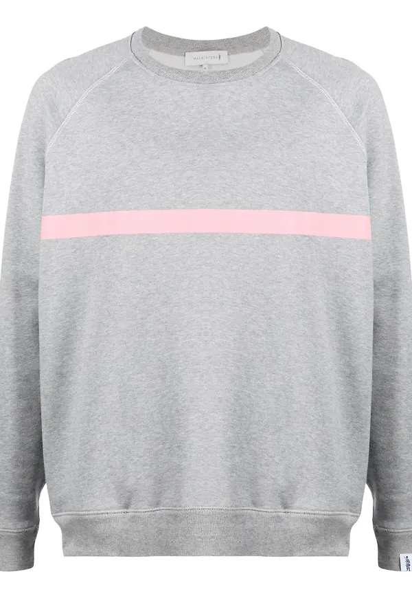 Mackintosh sweatshirt med randdetalj - Grå