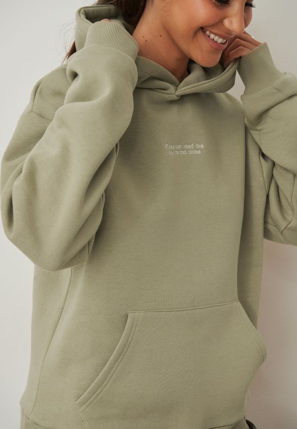 Maddy Nigmatullin x NA-KD Oversized hoodie med tryck - Green