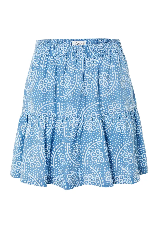 Madewell Kjol ljusblå / vit