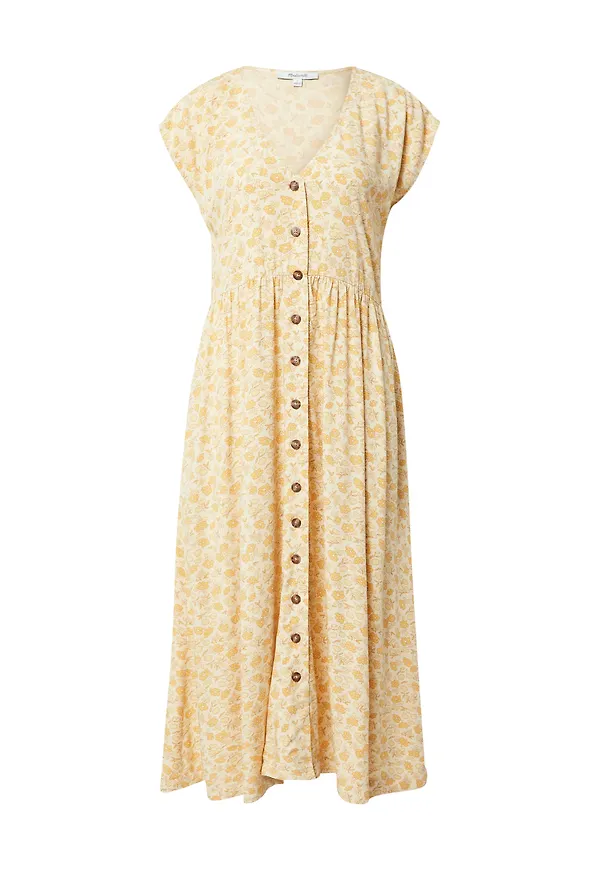 Madewell Klänning gul / ljusorange / vit