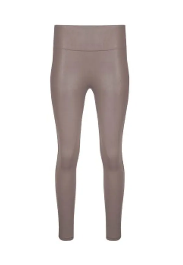 Magic Leather Look Legging Brun Large Dam