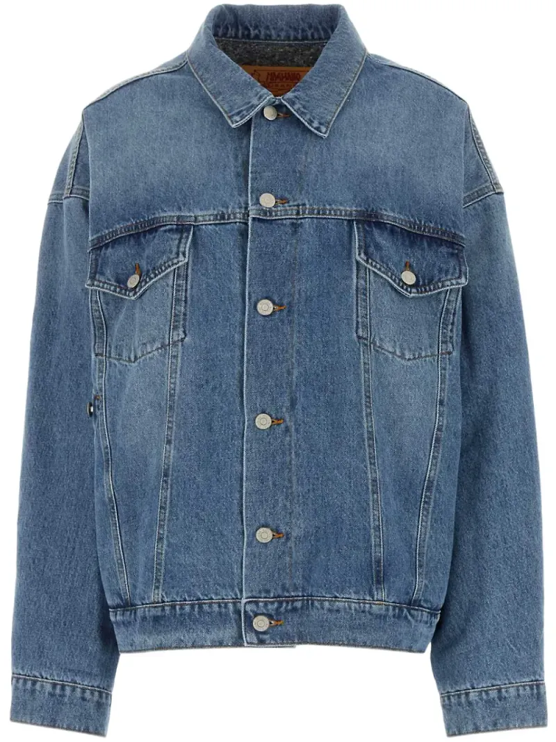 Magliano lågt skuren jeansjacka - Blå