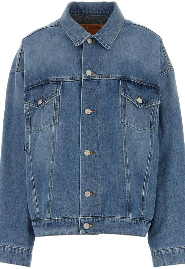 Magliano lågt skuren jeansjacka - Blå