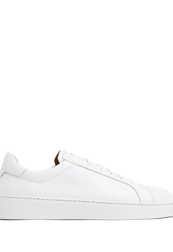 Magnanni låga lädersneakers - Vit