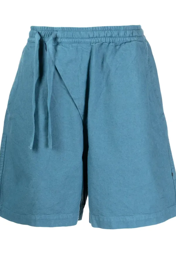 Maharishi bermudashorts med asymmetrisk dragsko - Blå