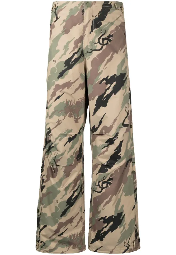 Maharishi byxor med tryck - Brun