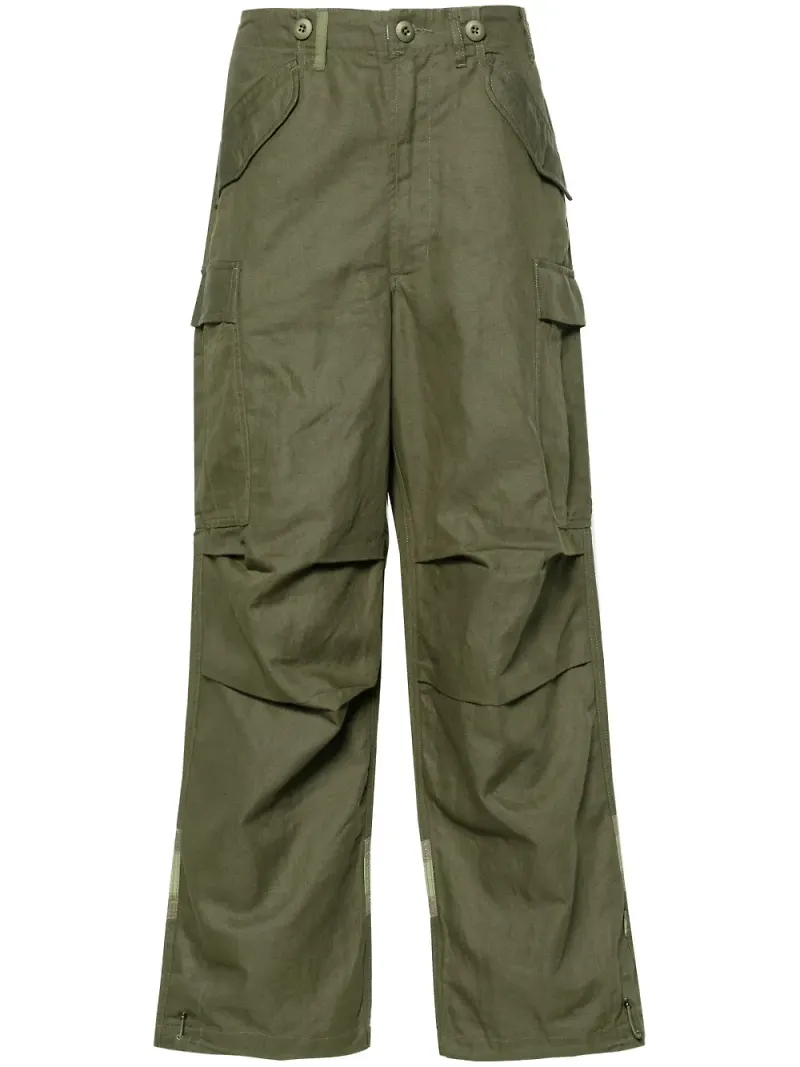 Maharishi Hi-Vis M65 cargobyxor med vida ben - Grön