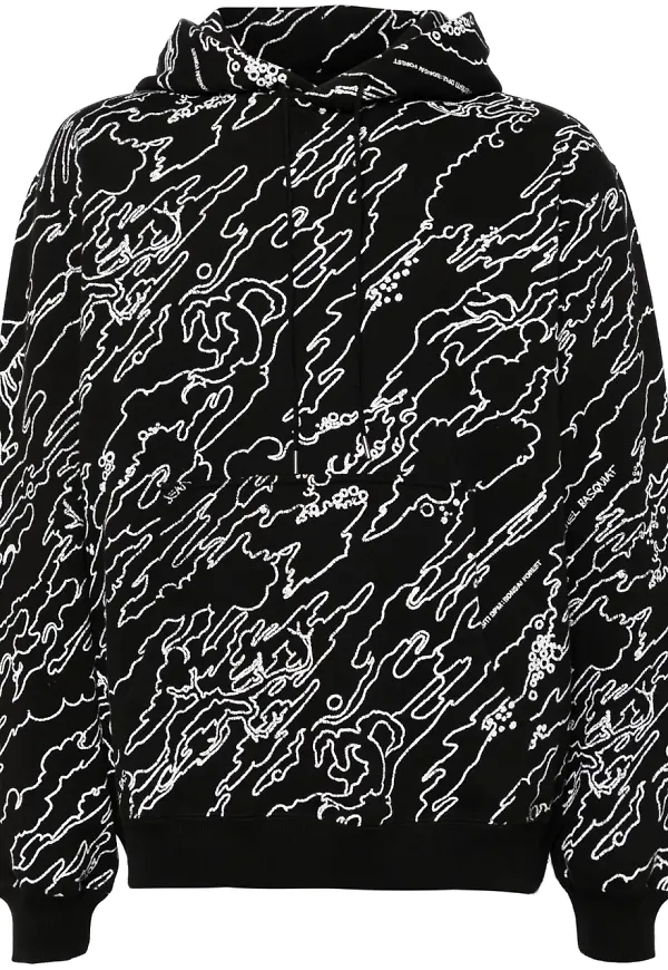 Maharishi hoodie med grafiskt tryck - Svart