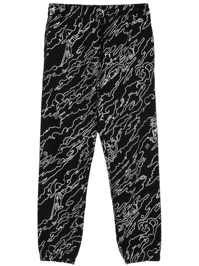 Maharishi Maha Basquiat trackpants med avsmalnande ben - Svart