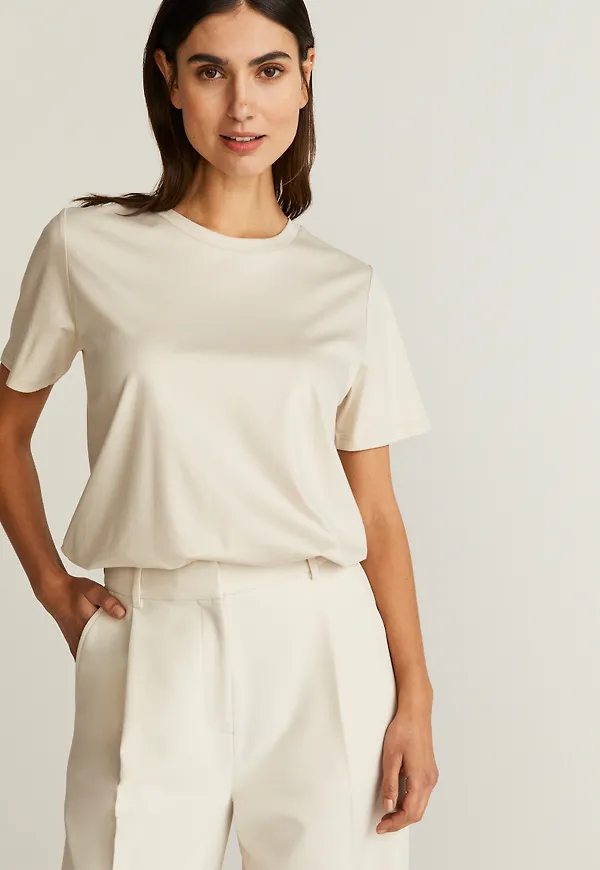 Stockh lm Studio Maia Premium Tee T-shirts Moonbeam Dam L MQ Marqet