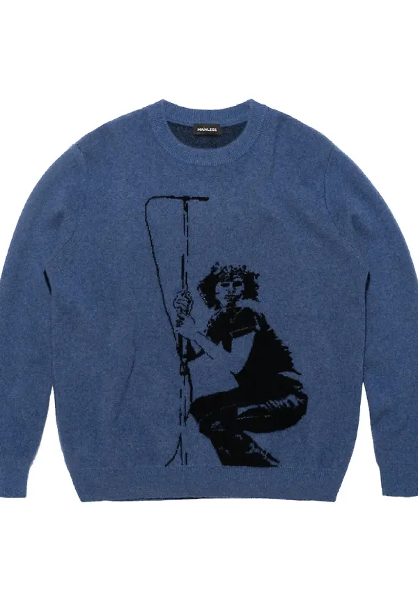 Mainless Jim Morrison tröja - Blå