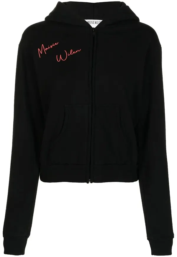 Maisie Wilen hoodie med grafiskt tryck - Svart