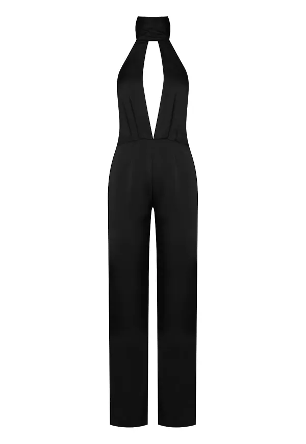 Maison Close jumpsuit med öppen rygg - Svart