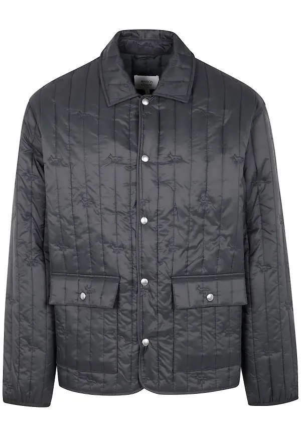 Maison Kitsuné quiltad jacka - Grå