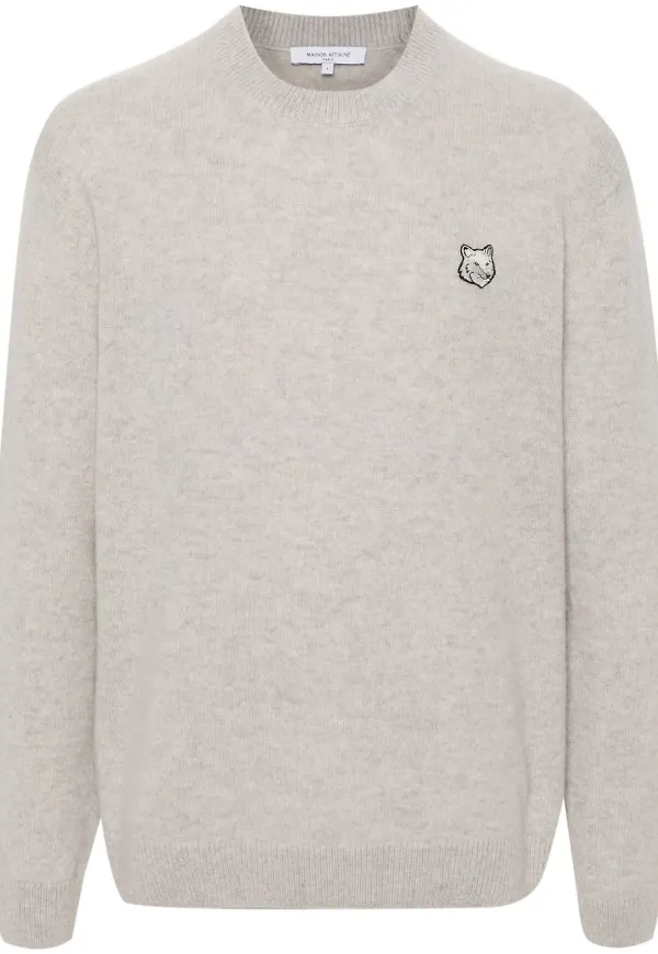 Maison Kitsuné tröja med rävmotiv - Grå