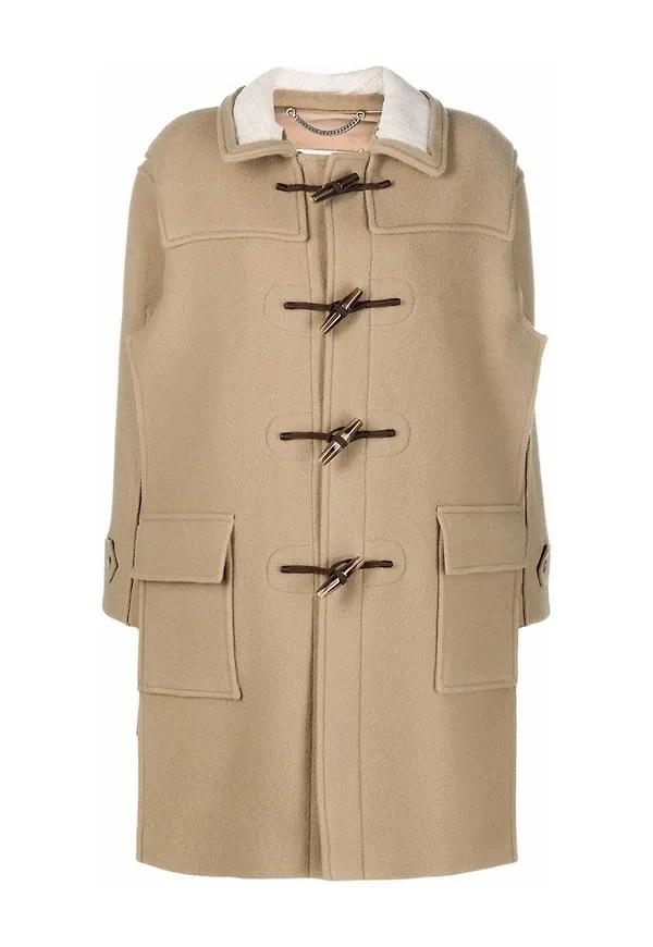 Maison Margiela - Ullkappor - Beige - Dam - Storlek: 2XS