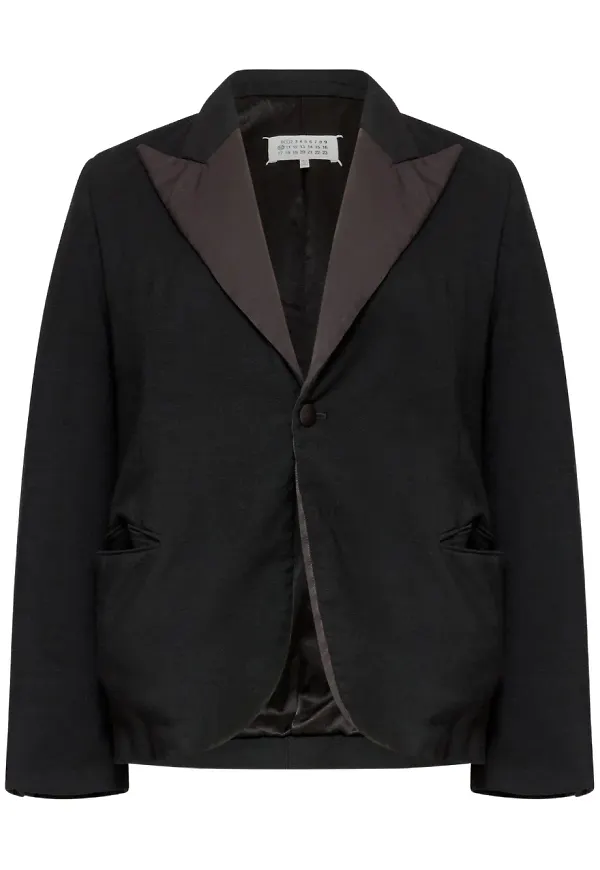 Maison Margiela enkelknäppt blazer - Svart