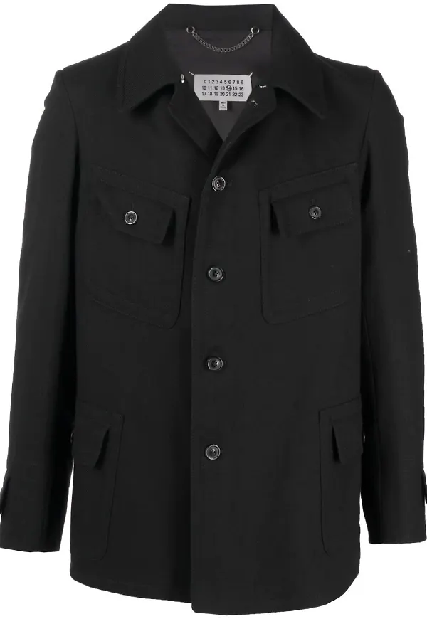 Maison Margiela enkelknäppt jeansrock - Svart