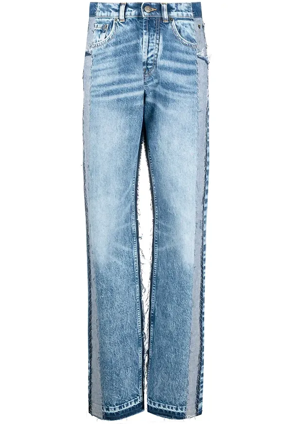 Maison Margiela jeans med hög midja och panel - Blå