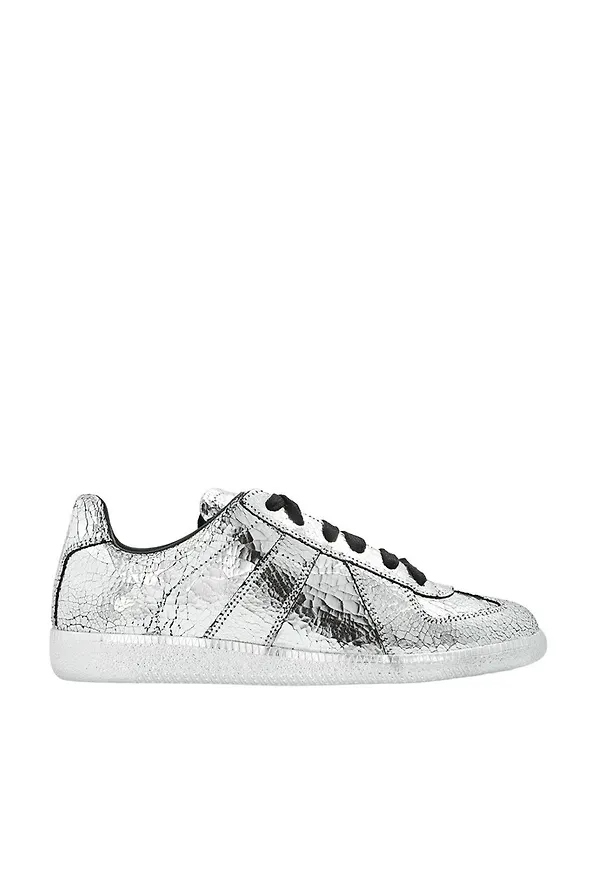 Maison Margiela Leather sneakers Grå, Dam