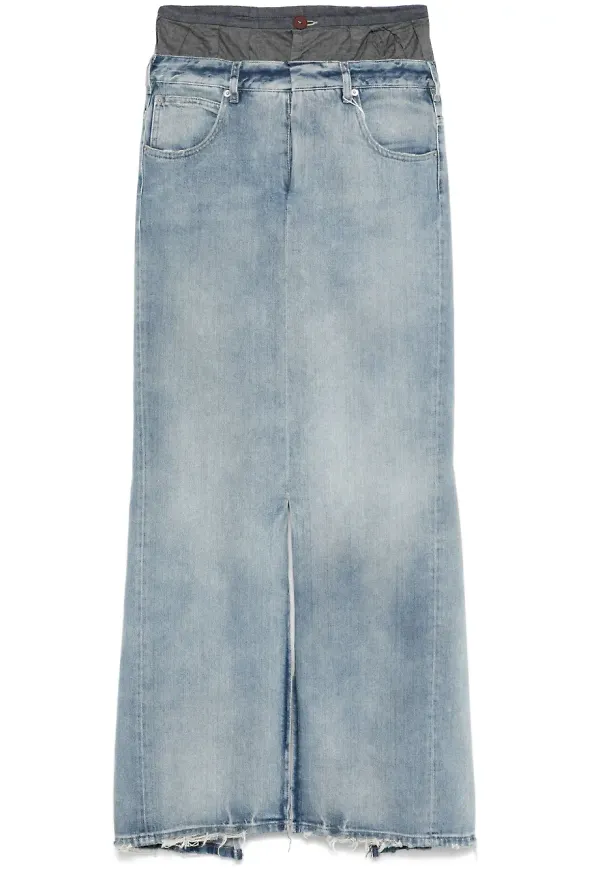 Maison Margiela maxikjol i denim - Blå