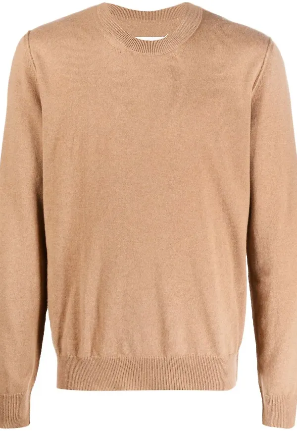 Maison Margiela tröja med rundad hals - Brun