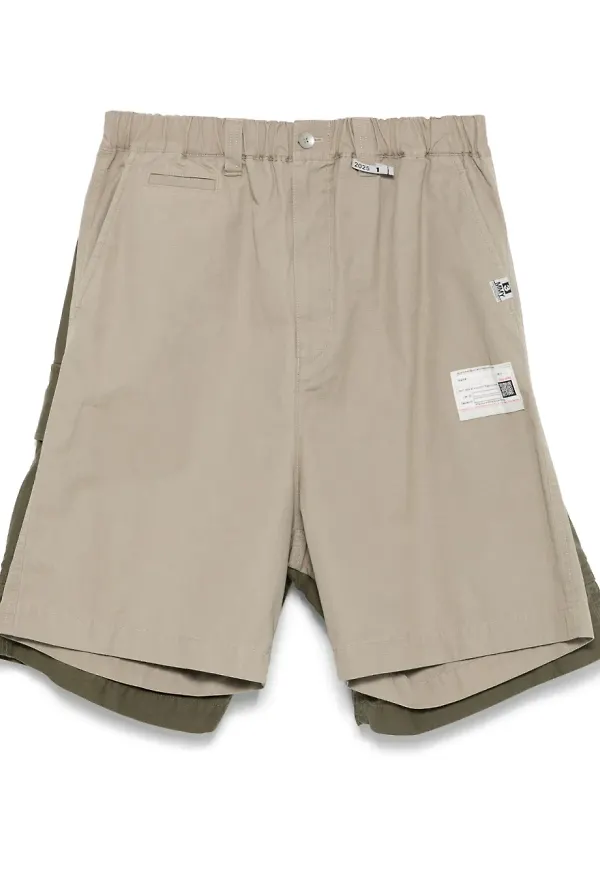 Maison MIHARA YASUHIRO cargoshorts med lagerdesign - Grön